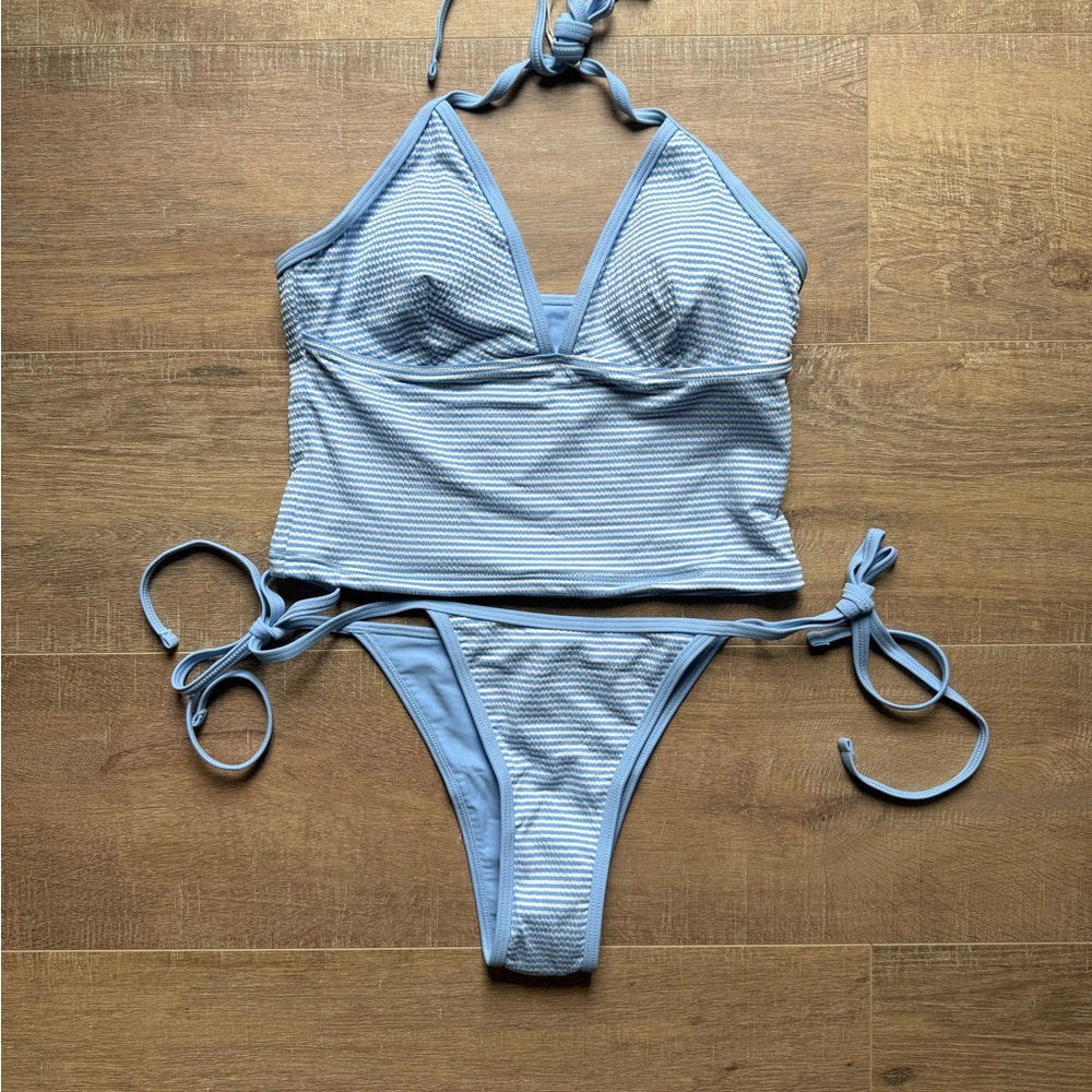 SeaMolly Striped Blue Bikini Set